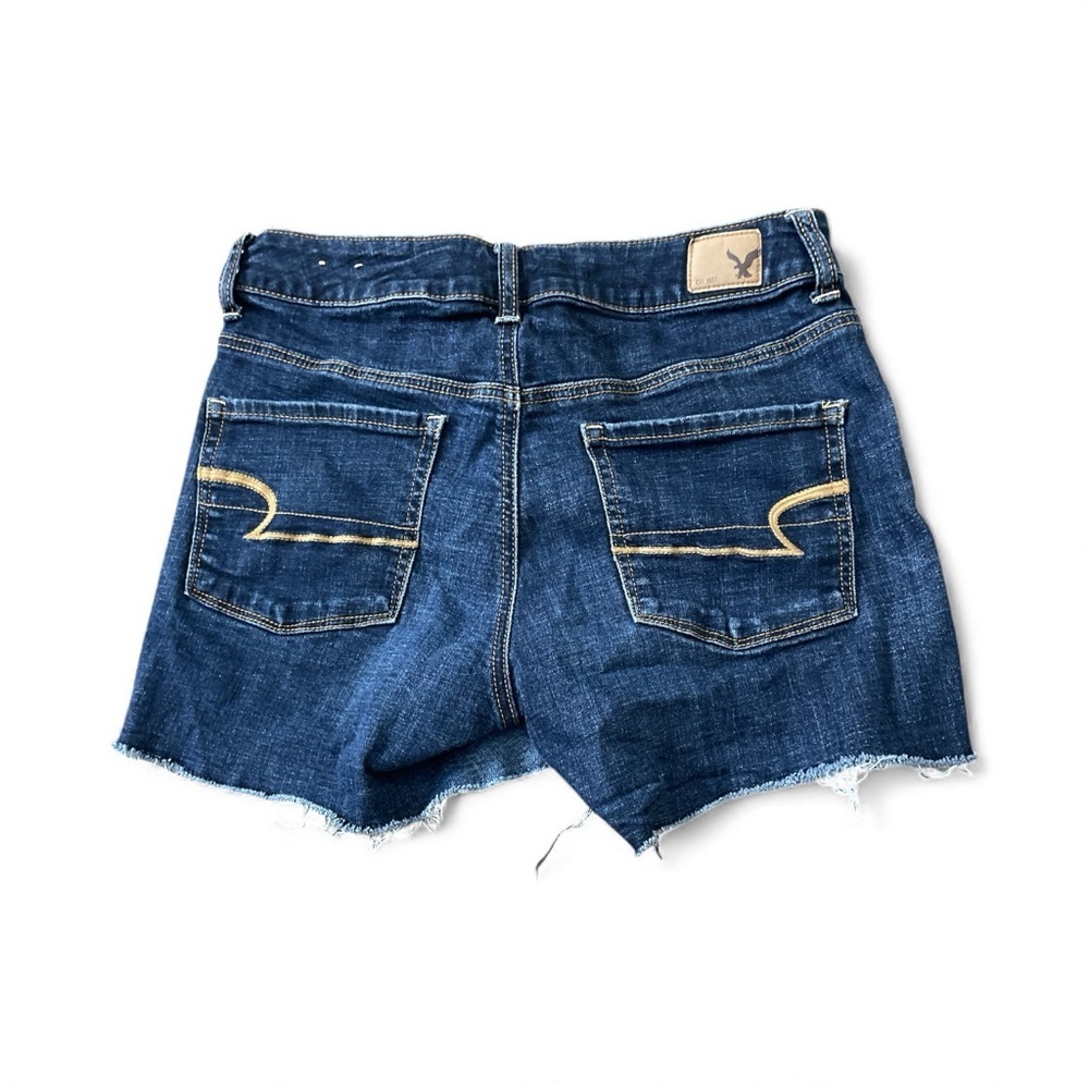 American Eagle Outfitters Dark Blue Jean Shorts - Picture 2 of 3